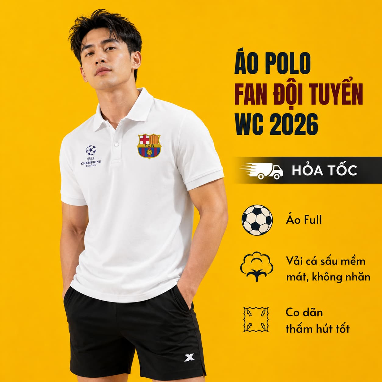 Áo polo Barcelona